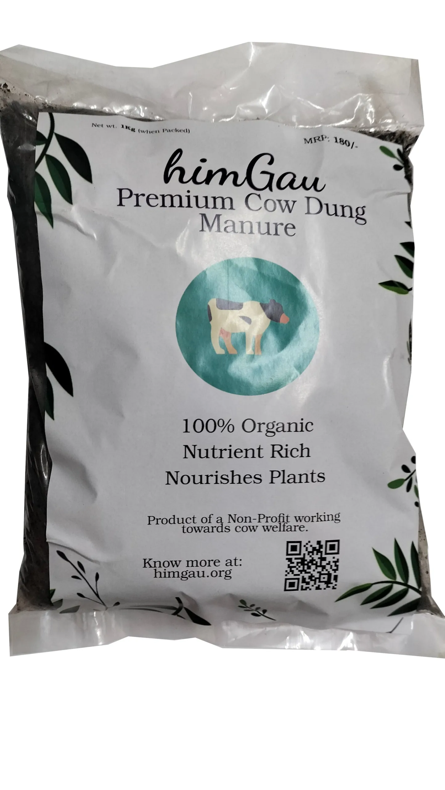 HIMGAU - Premium Cow Dung Manure - 1 KG