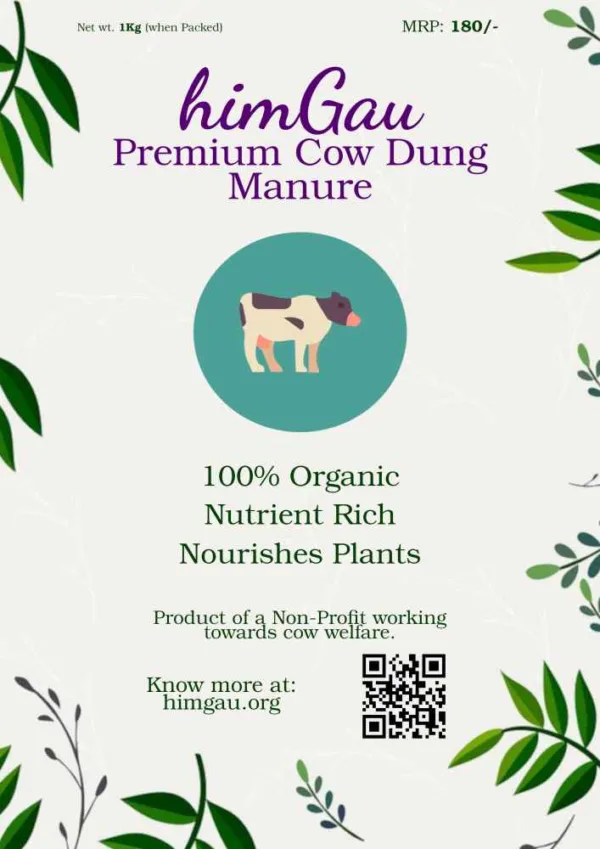 HIMGAU - Premium Cow Dung Manure - 1 KG - Image 3